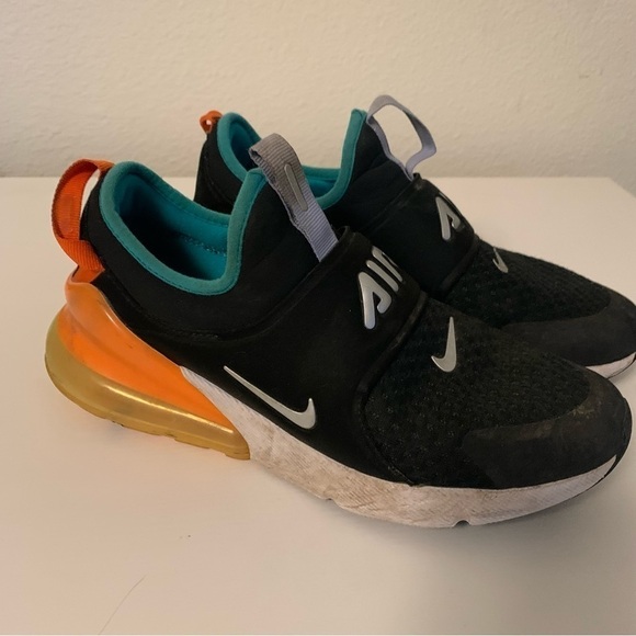 Nike Air Max 270 Extreme GS Black Laser Orange 6 Youth - Picture 4 of 6
